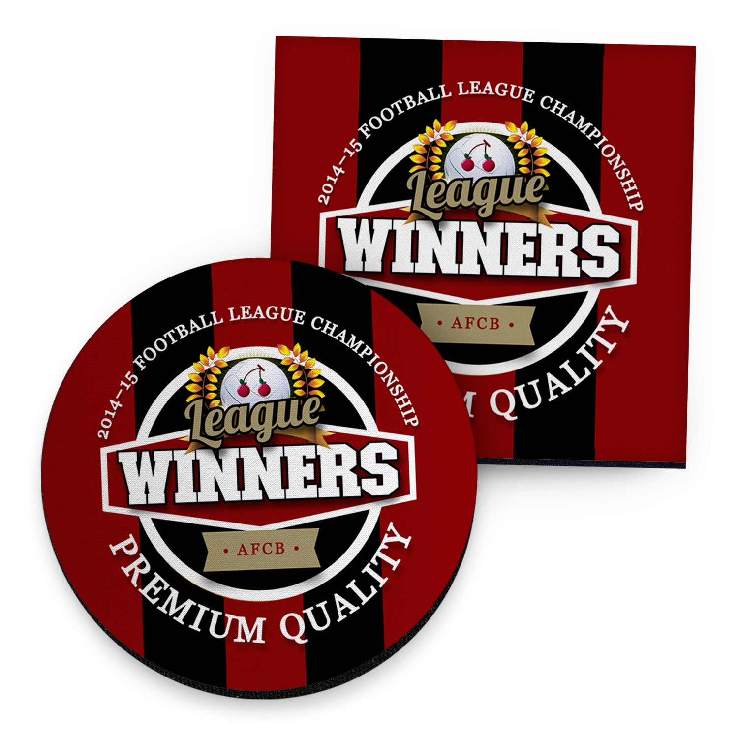 Bournemouth Champions - Football Coaster - Square Or Circle