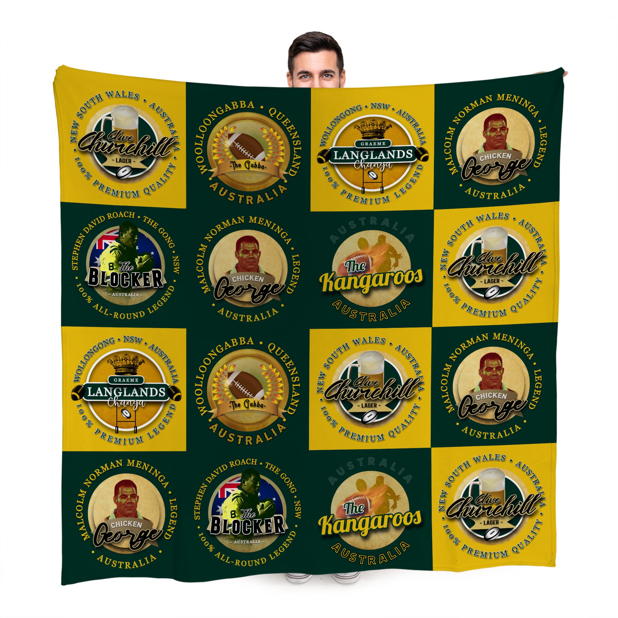 Australia  Rugby League - Legend Collection - Fleece Blanket 150cm X 150cm