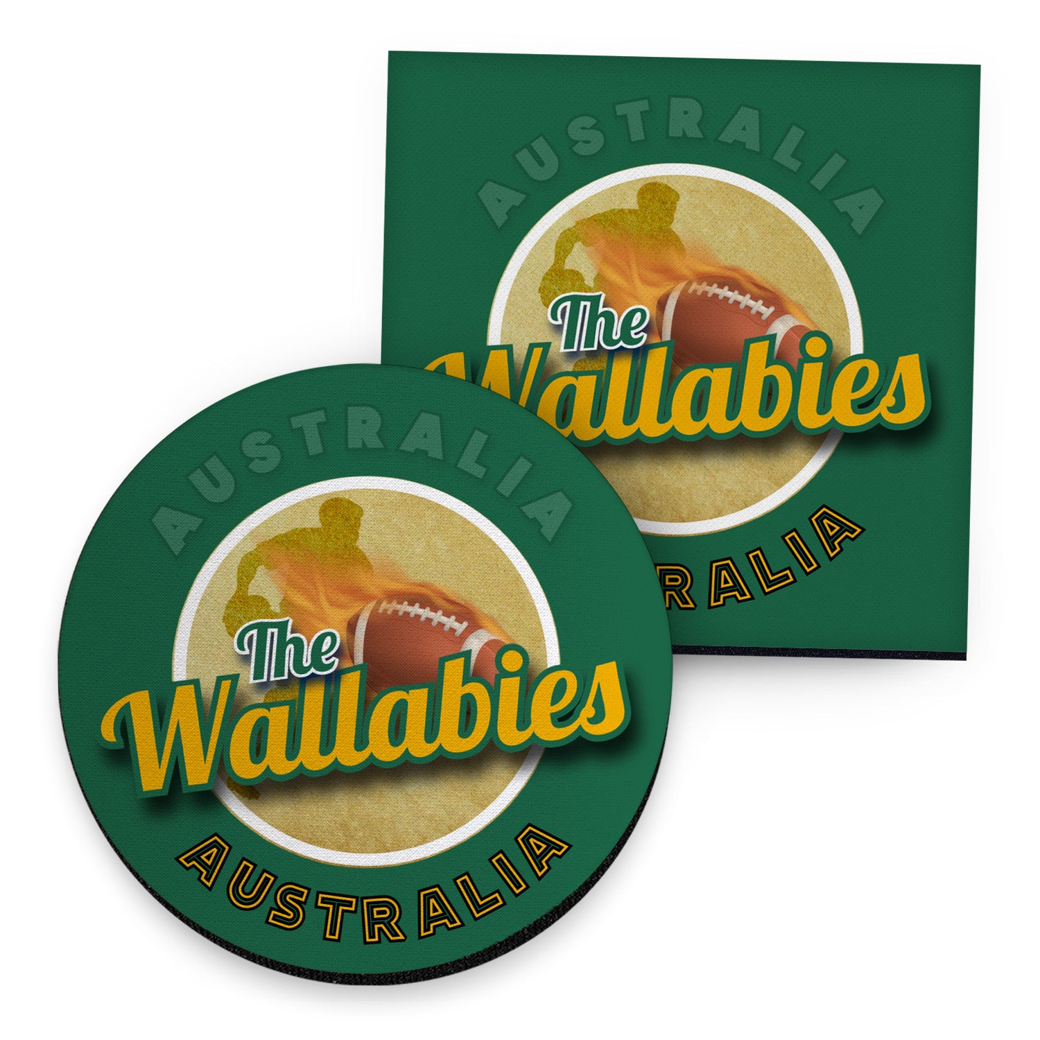 Australia Rugby Union Wallabies - Coaster - Circle or Square