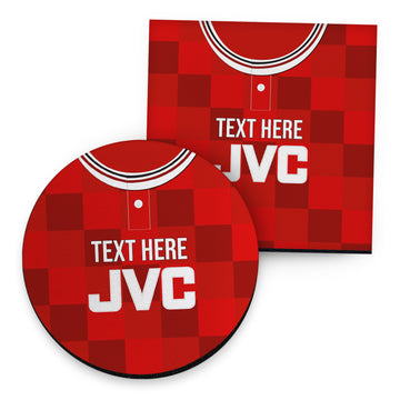 Aberdeen 1987 Home Shirt - Personalised Drink Coaster - Square Or Circle