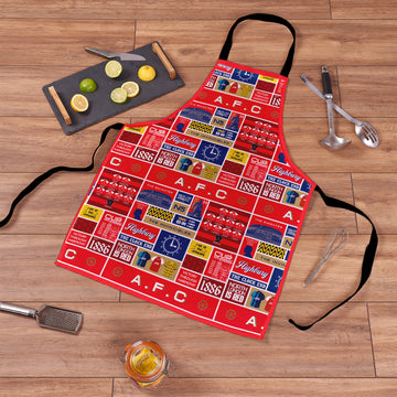 The Gooners History Montage - Personalised Retro Football Adults Apron