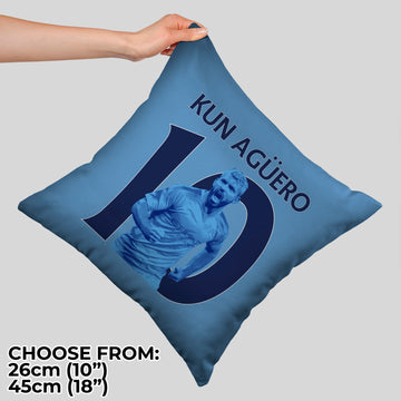 Manchester Blue Aguero 10 - Cushion - Two Sizes