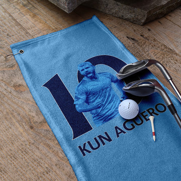 Manchester Blue Aguero 10 - Golf Towel