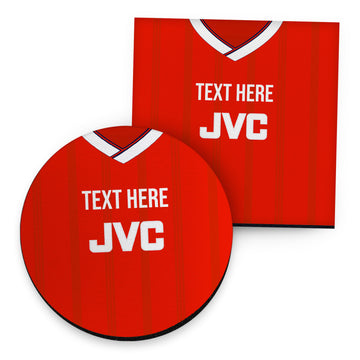 The Gooners 1988 Home Shirt - Personalised Drink Coaster - Square Or Circle