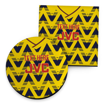 The Gooners 1992 Away Shirt - Personalised Drink Coaster - Square Or Circle