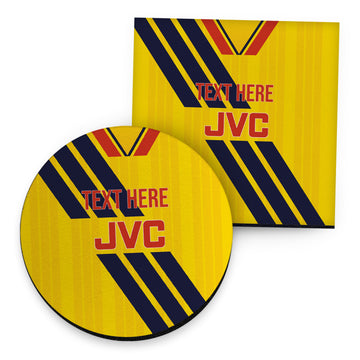 The Gooners 1993 Away Shirt - Personalised Drink Coaster - Square Or Circle