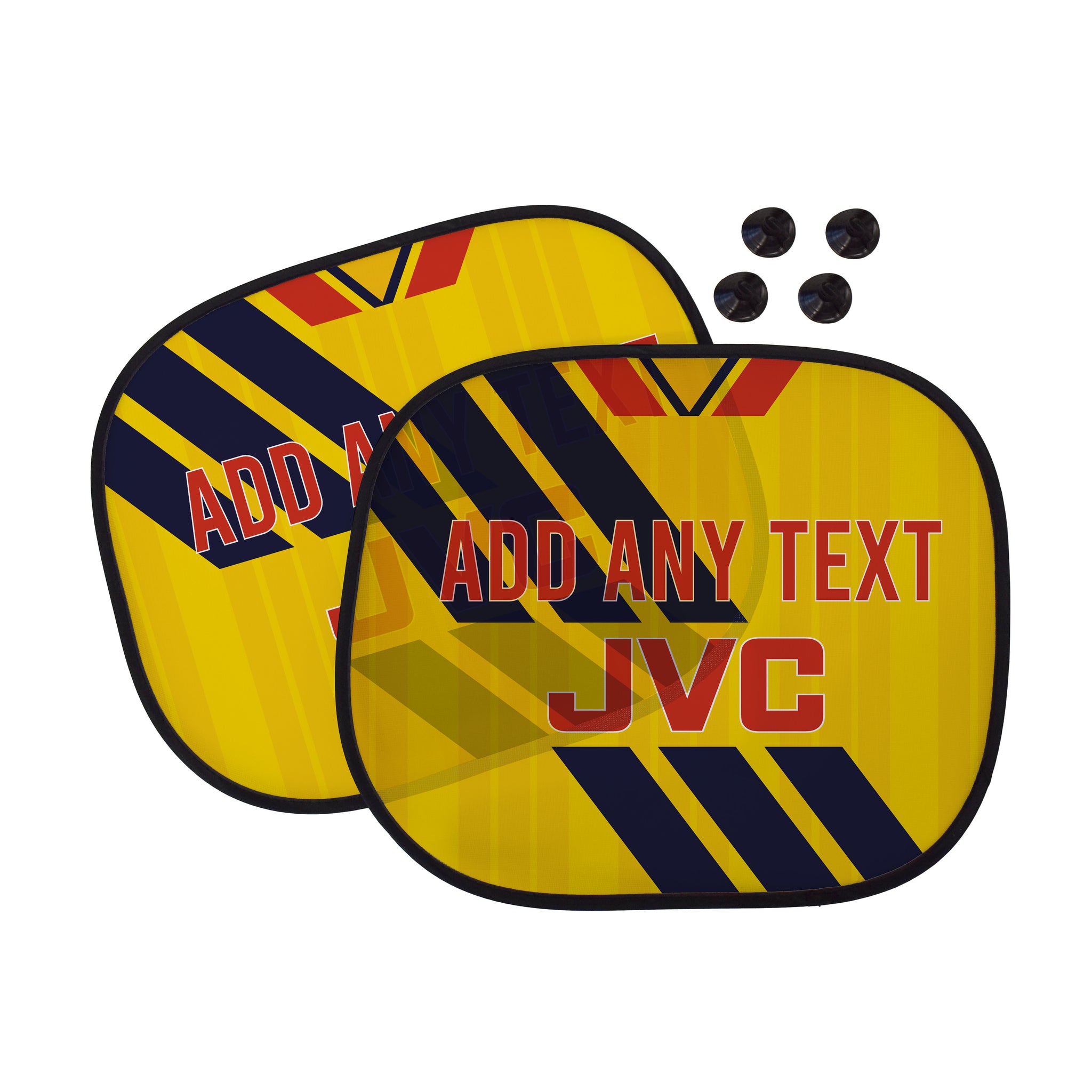 The Gooners 1993 Away Shirt - Personalised Retro Football Car Sun Shade - Set of 2