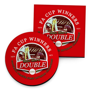 The Gooners Double - Football Coaster - Square Or Circle