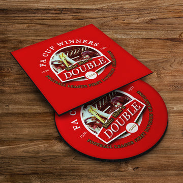 The Gooners Double - Football Coaster - Square Or Circle