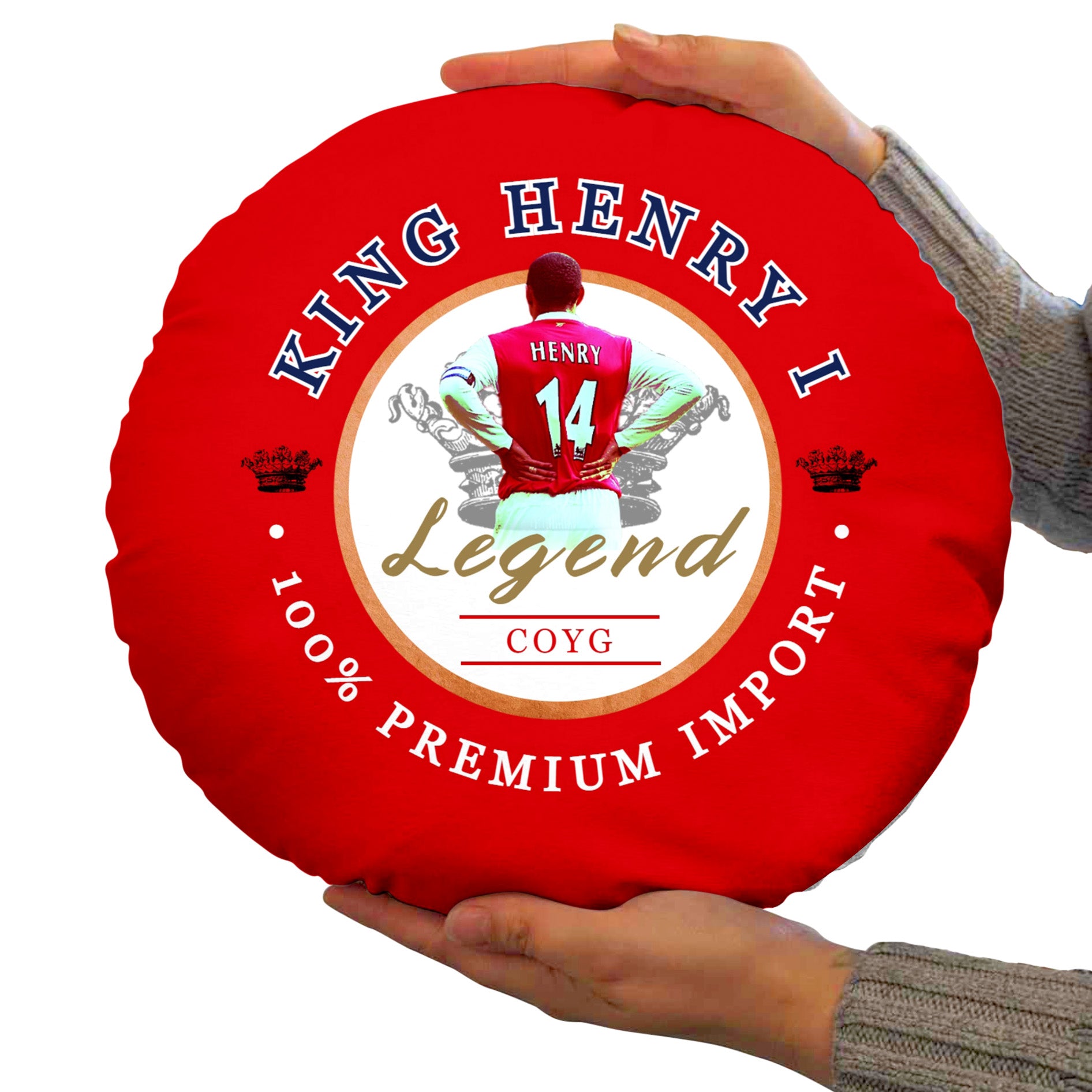 The Gooners Henry - Football Legends - Circle Cushion 14"