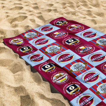 Holte Enders - Football Legends - Personalised Lightweight, Microfibre Retro Beach Towel - 150cm x 75cm