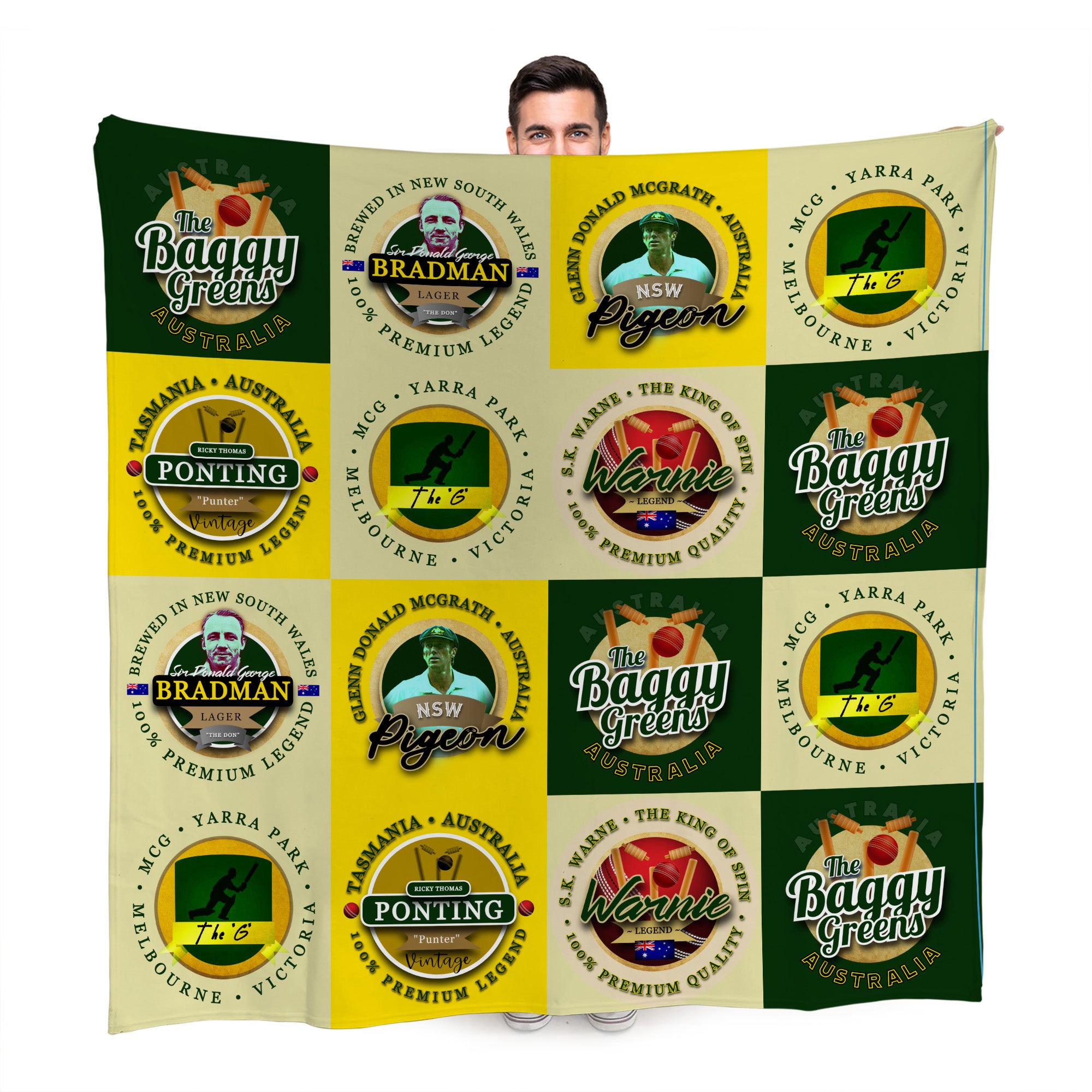 Australia Cricket - Legend Collection - Fleece Blanket 150cm X 150cm