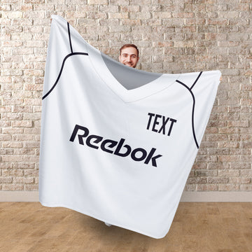 Bolton 2004 Home Shirt - Personalised Retro Fleece Blanket 150cm X 150cm