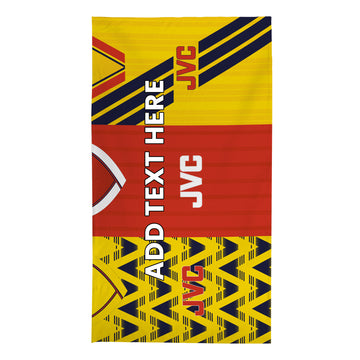 The Gooners Three Shirt Design - Personalised Lightweight, Microfibre Retro Beach Towel - 150cm x 75cm