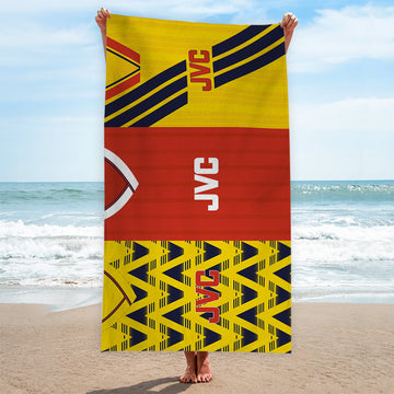 The Gooners Three Shirt Design - Personalised Lightweight, Microfibre Retro Beach Towel - 150cm x 75cm