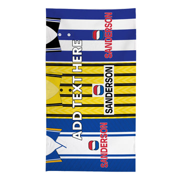 Wednesday Three Shirt Design - Personalised Lightweight, Microfibre Retro Beach Towel - 150cm x 75cm