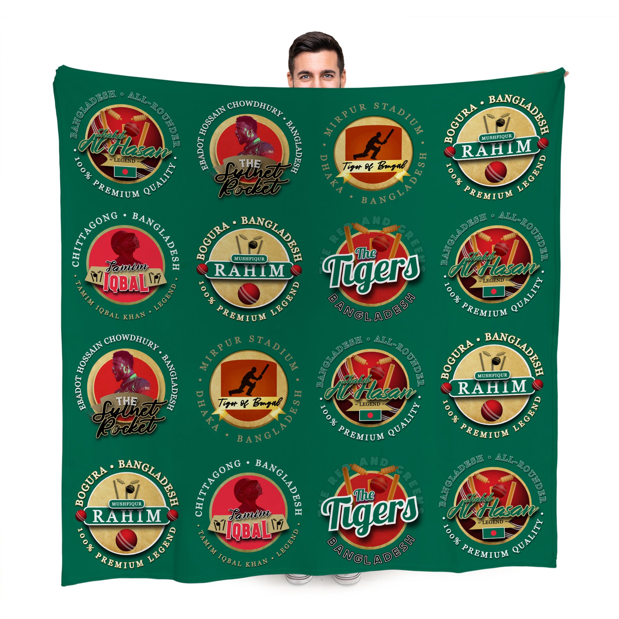 Bangladesh Cricket - Legend Collection - Fleece Blanket 150cm X 150cm