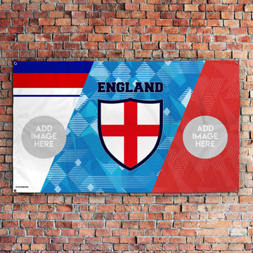 England Shirts - Personalised Photo 5ft x 3ft Fabric Banner