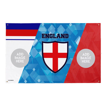 England Shirts - Personalised Photo 5ft x 3ft Fabric Banner