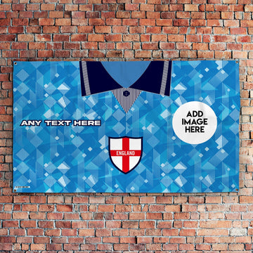 England 1990 3RD Shirt - Personalised 5ft x 3ft Fabric Banner