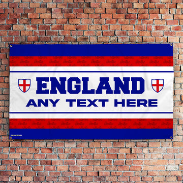 England Stripe - Personalised 5ft x 3ft Fabric Banner