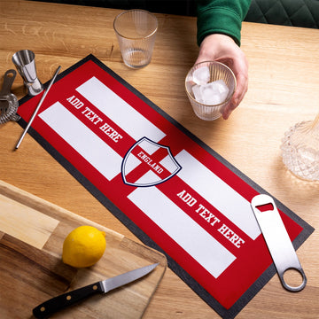 Euro 24 - St George's Flag - Personalised Bar Runner