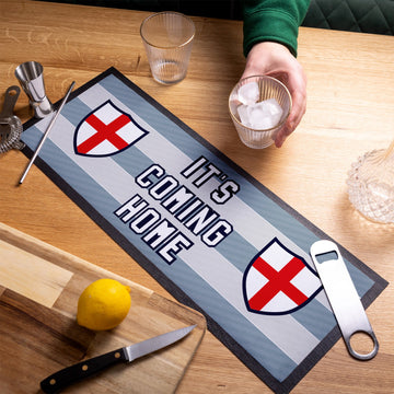 England Grey Stripe  -It's Coming Home - Bar Runner