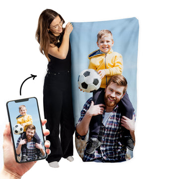 Upload Your Own Design - Football Beach Towel - 150cm x 75cm