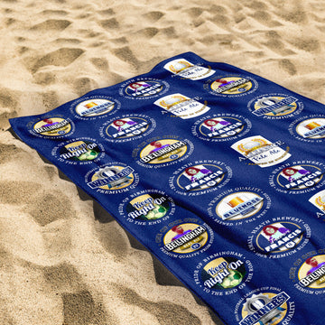 Birmingham - Football Legends - Personalised Lightweight, Microfibre Retro Beach Towel - 150cm x 75cm