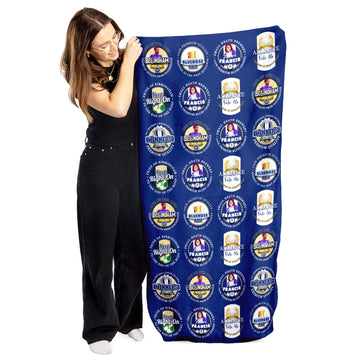 Birmingham - Football Legends - Personalised Lightweight, Microfibre Retro Beach Towel - 150cm x 75cm