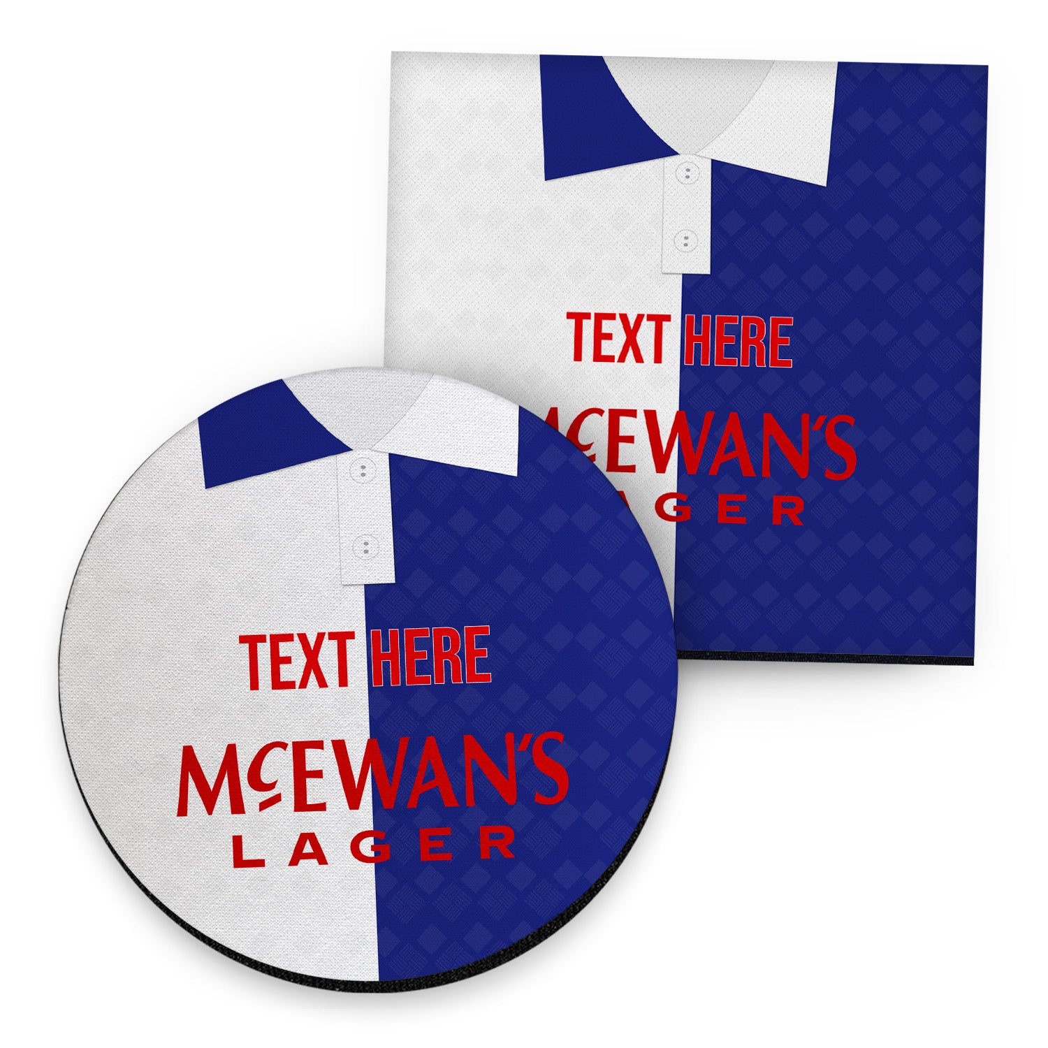 Blackburn 1992 Home Shirt - Personalised Drink Coaster - Square Or Circle