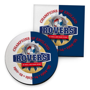 Blackburn Champions - Football Coaster - Square Or Circle