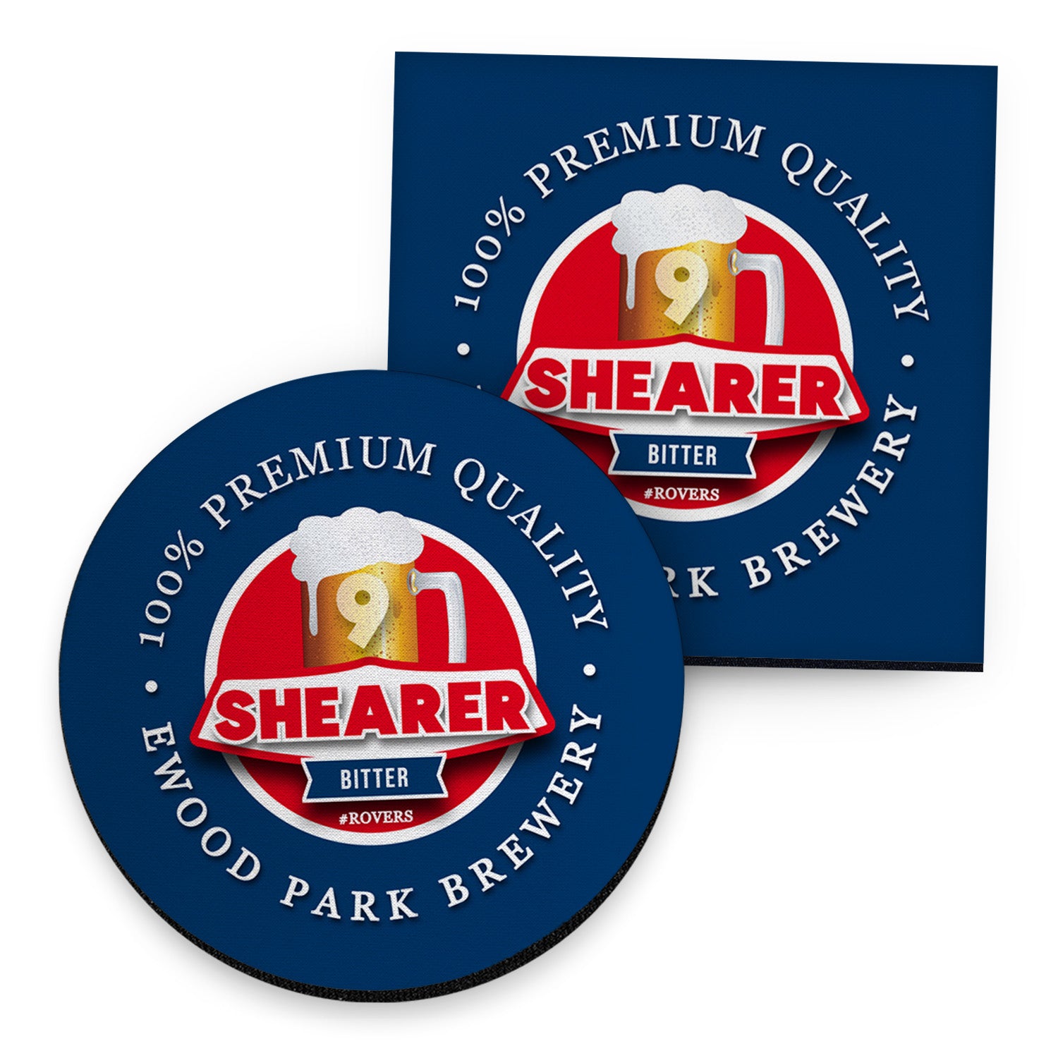 Blackburn Shearer - Football Coaster - Square Or Circle