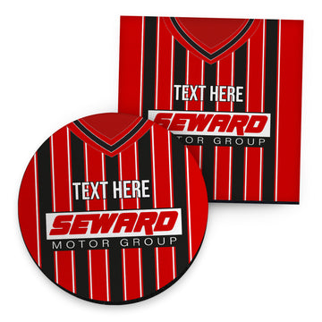 Bournemouth 2001 Home Shirt - Personalised Drink Coaster - Square Or Circle