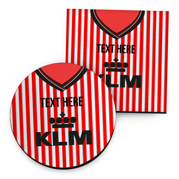 Brentford 1989 Home Shirt - Personalised Drink Coaster - Square Or Circle