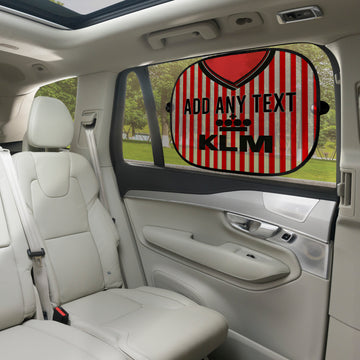 Brentford 1989 Home Shirt - Personalised Retro Football Car Sun Shade - Set of 2