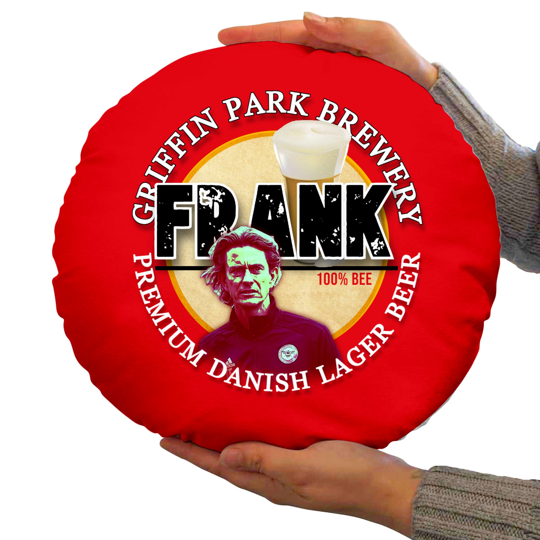 Brentford  Thomas Frank - Football Legends - Circle Cushion 14"