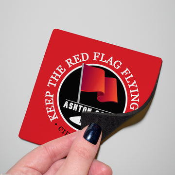 Bristol Red Flag - Football Coaster - Square Or Circle