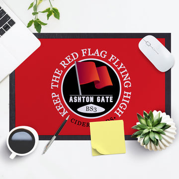 Bristol Red Flag  - Football Legends - Door Mat -60cm X 40cm