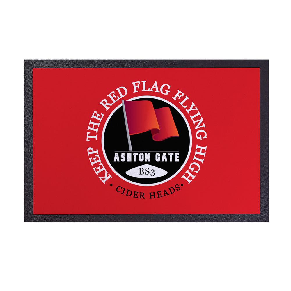 Bristol Red Flag  - Football Legends - Door Mat -60cm X 40cm