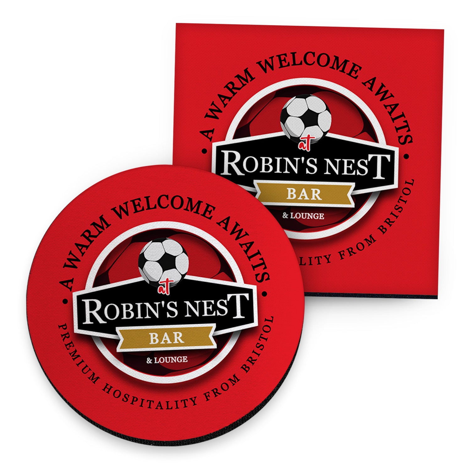 Bristol Robins Nest - Football Coaster - Square Or Circle