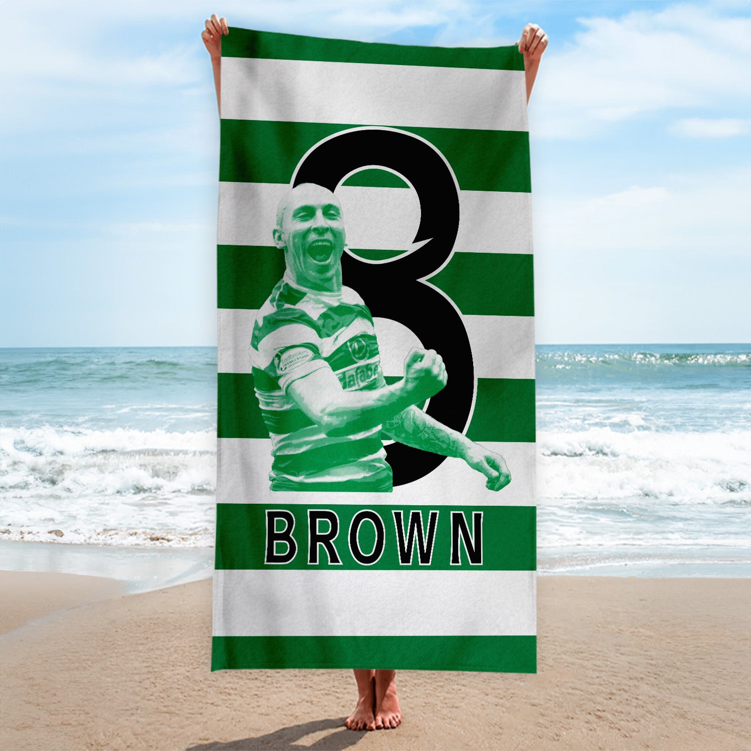 Celtic - Brown 8 - Beach Towel - 150cm x 75cm