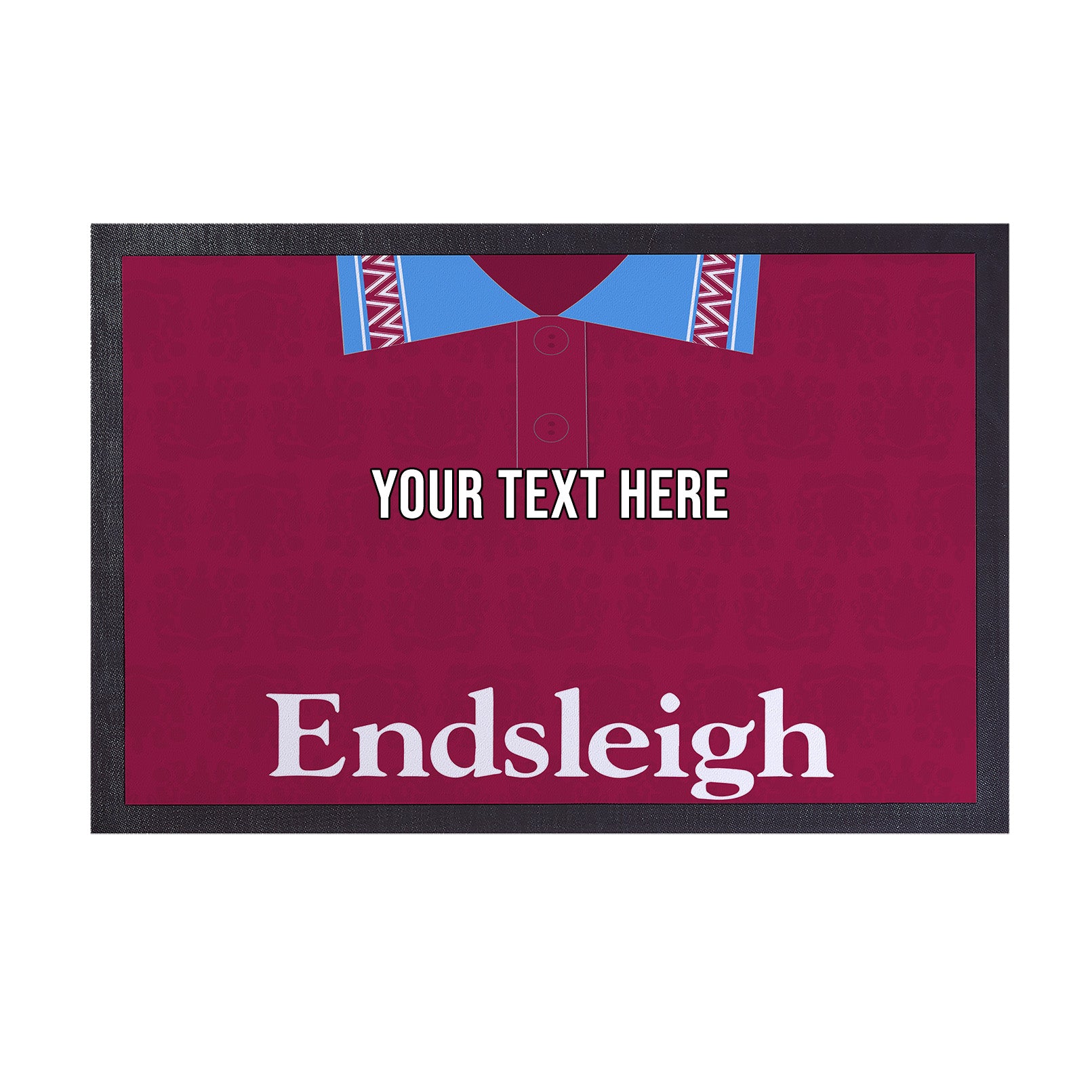 Burnley 1994 Home Shirt - Personalised Retro Door Mat - 60cm x 40cm