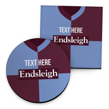 Burnley 1998 Home Shirt - Personalised Drink Coaster - Square Or Circle