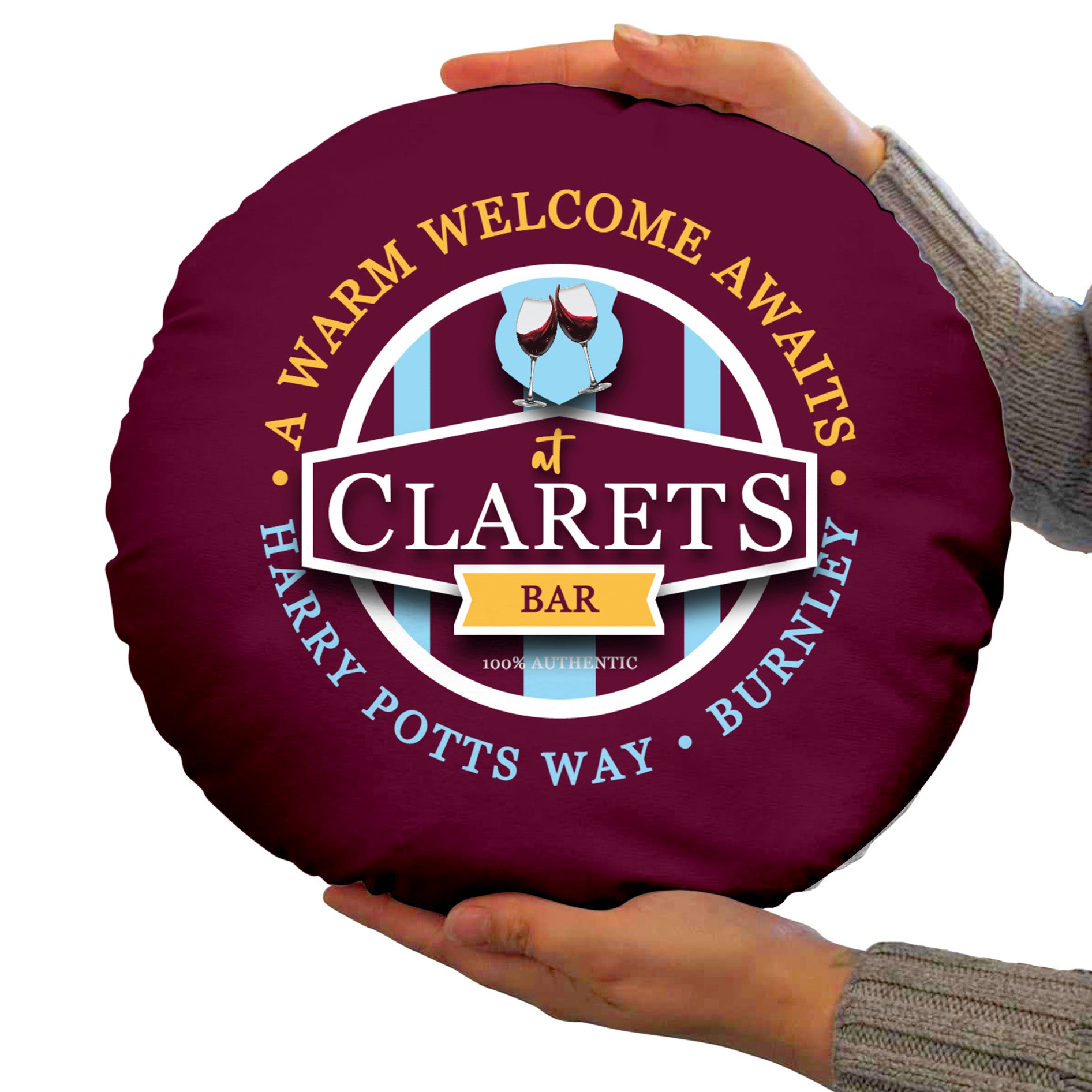 Burnley Clarets - Football Legends - Circle Cushion 14"