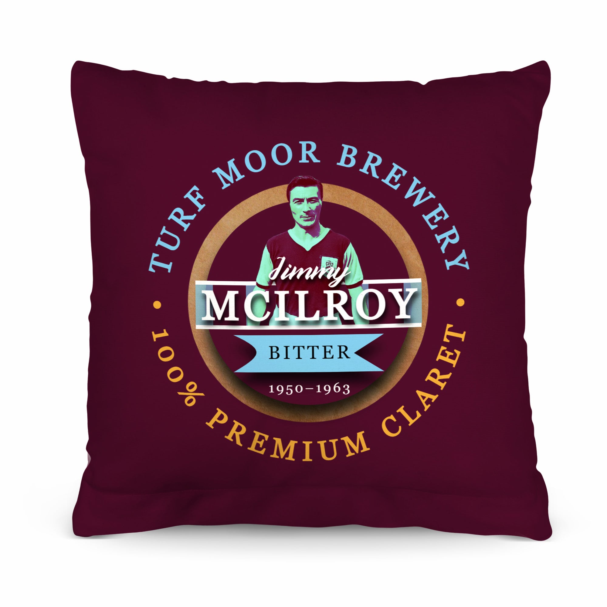 Burnley Jimmy McIlroy - Football Legends - Cushion 10"