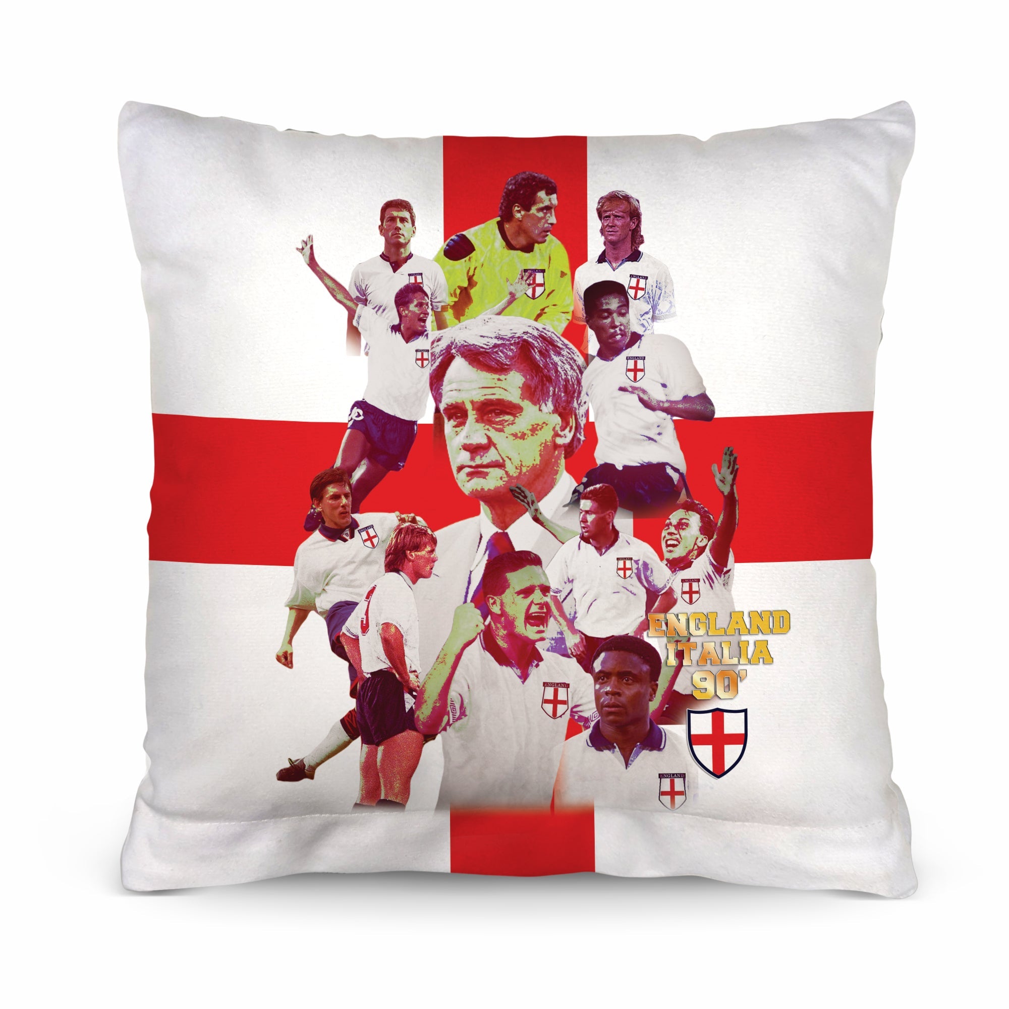 Football Art England Italia 90 Cushion - Two Sizes