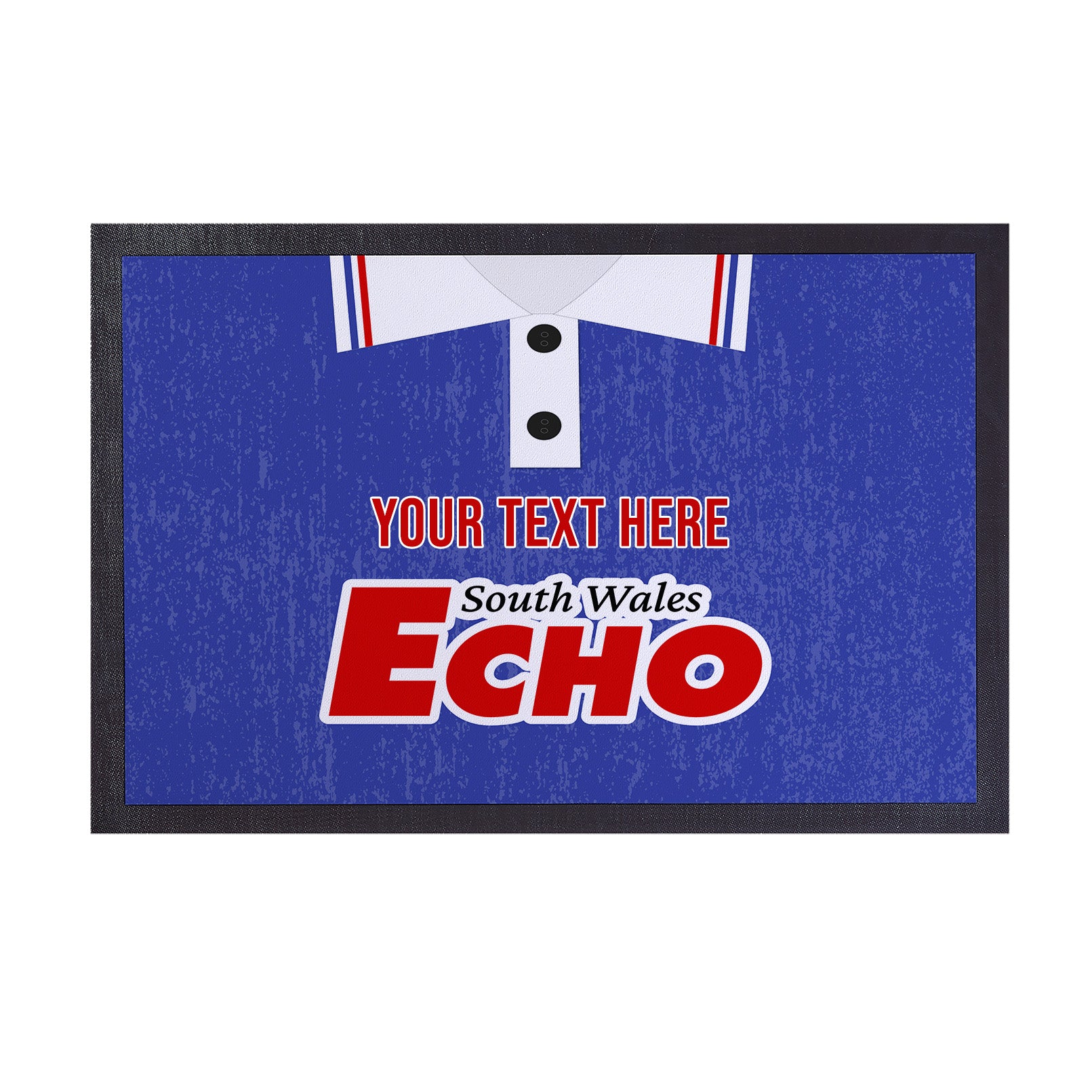 Cardiff 1992 Home Shirt - Personalised Retro Door Mat - 60cm x 40cm