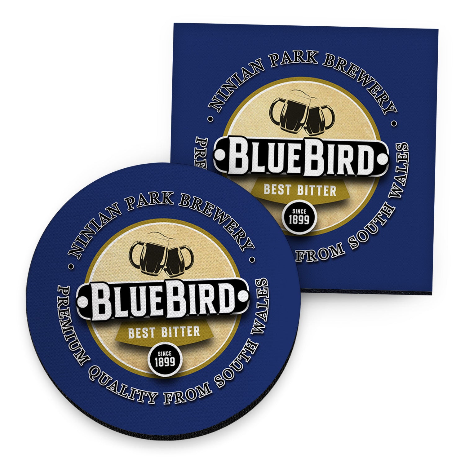 Cardiff Bluebird - Football Coaster - Square Or Circle