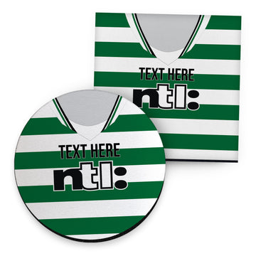 The Celts 2001 Home Shirt - Personalised Drink Coaster - Square Or Circle